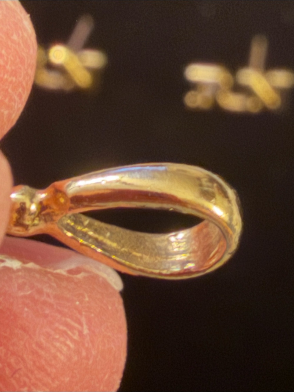 14K Gold Teardrop Pink Topaz Pendant with genuine diamond in the setting. - Picture 4 of 8